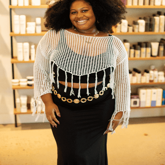 Portrait of Jaylene, a professional stylist at Salon JaDor, showcasing their expertise and style.